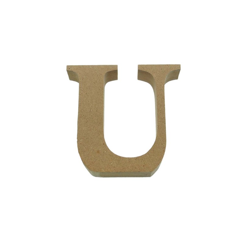 MDF 3D Letter Capital U